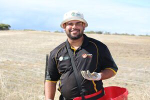 Brookton man planting