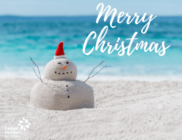 Merry Christmas Beach Snowman eCard