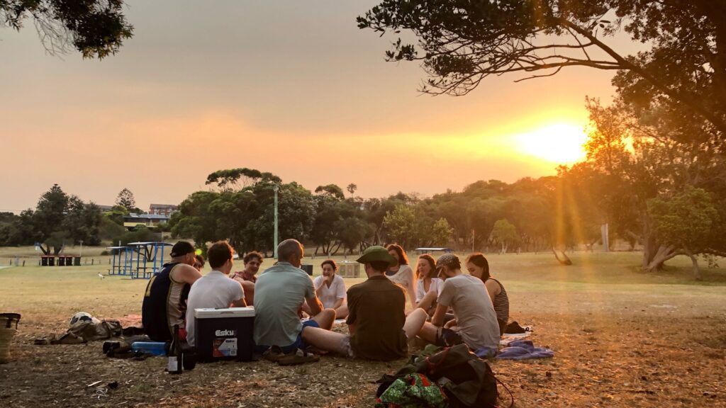 Employees from Sample Coffee Co. on a picnic